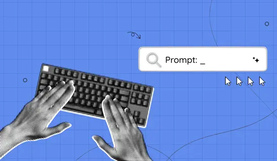 Person schreibt eine Bewerbung mit KI an einer Tastatur